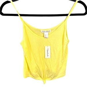 SWS Essentials knotted lightweight ribbed cropped top NWT